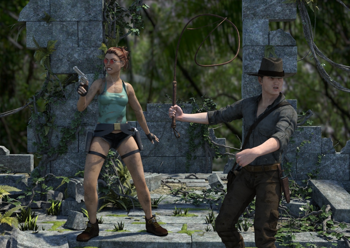 Lara Croft and Indiana Jones